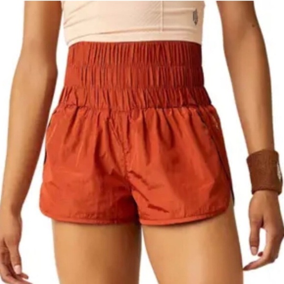 Free People Movement The Way Home Shorts Athletic Run Sporty Orange Size M - Picture 2 of 4